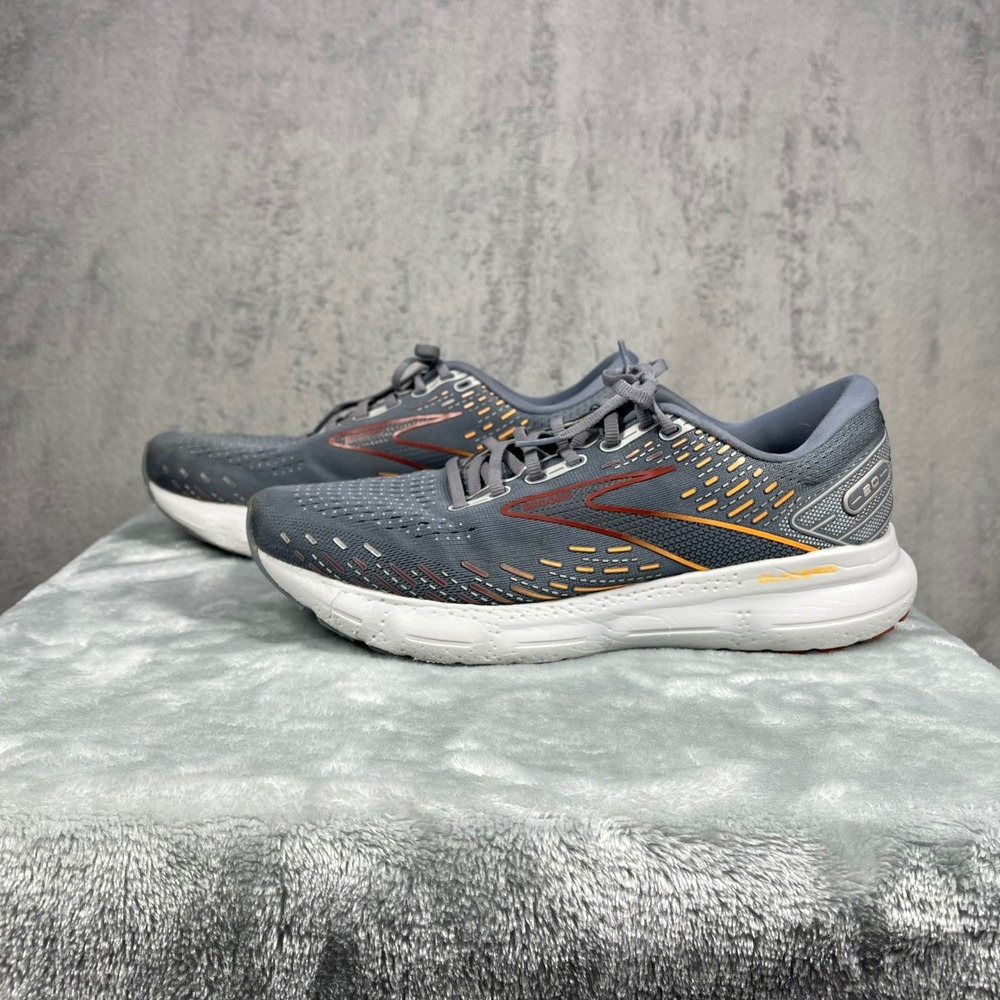 Brooks Glycerin 20 Running Shoes Mens 10 Grey Orange DNA LOFT v3 READ